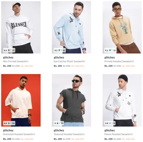 Image of Glitchez Men's Hoodies @ Flat ₹299