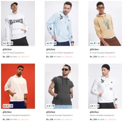 Glitchez Mens Hoodies @ Flat ₹299