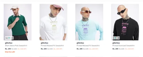 Image of Glitchez Men's Sweatshirts at ₹299