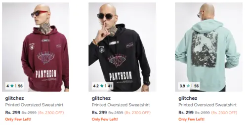 Image of Glitchez Men's Sweatshirts @ Starting ₹299