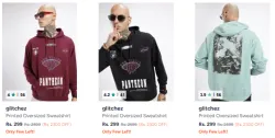 Glitchez Mens Sweatshirts @ Starting ₹299