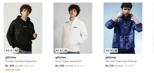 Image of Glitchez Men's Sweatshirts Upto 82% Discount