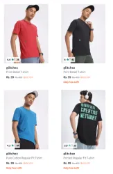 Glitchez Mens Tshirts at starting ₹99