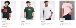 Glitchez Mens Tshirts starting @ ₹107