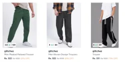 Glitchez Trousers at minimum 79% Discount