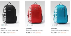 Glitchez Unisex Brand Backpack Upto 83%Discount