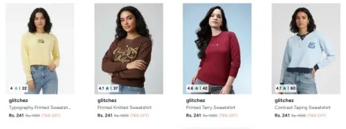 Image of Glitchez women's sweatshirt starting at ₹241