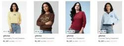 Glitchez womens sweatshirt starting at ₹241
