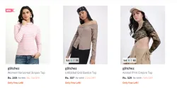 Glitchez Womens Tops at minimum 70% Discount