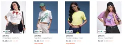 Glitchez Womens Tshirts starting @ ₹181