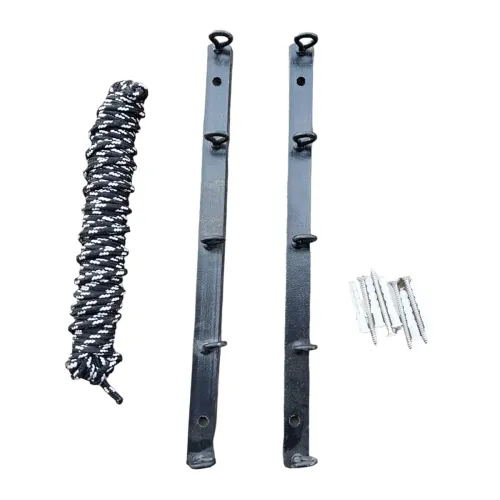 Image of GLITZ® Metal Heavy Duty Wall Mount Cloth Dryer Stand 300mm Black Space Saving Drying Rack 