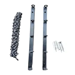 GLITZ® Metal Heavy Duty Wall Mount Cloth Dryer Stand 300mm Black Space Saving Drying Rack 