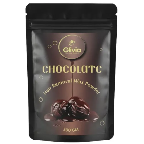Image of Glivia Chocolate Full Body Wax Powder for Women and Men - Facial Hair Removal For Woman Painless Bikini Wax Powder Hair 