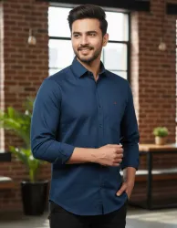 GLOBAL EXPERT Men Regular Fit Solid Casual Shirt