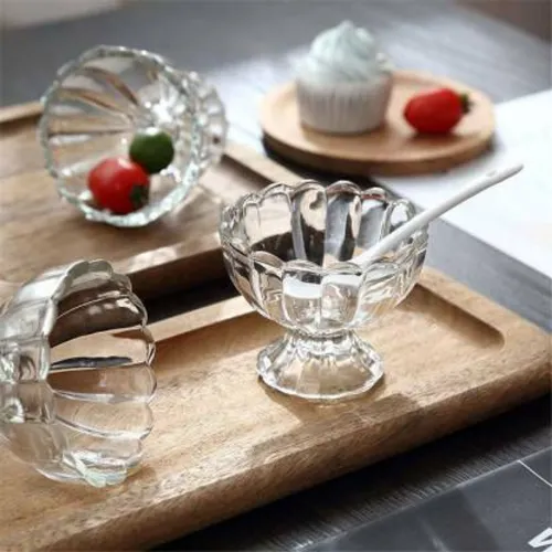 Image of Global Mart Glass Mixing Bowl Ice Cream Bowl Set, 120ml (Pack of 6)