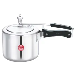 Globe Kiwi 3L Aluminium Pressure Cooker Silver ISI Certified