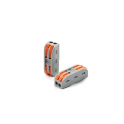 GLOBOMOTIVE Wire Connector - Universal Compact Wiring Conductor, 2 Circuit Inline Splices Electric Connectors, Quick Splice, 10 Pieces