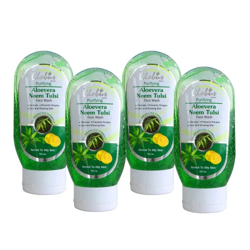 Image of Globus Aloe Vera Neem Tulsi Face Wash - 100 ml (Pack of 4)