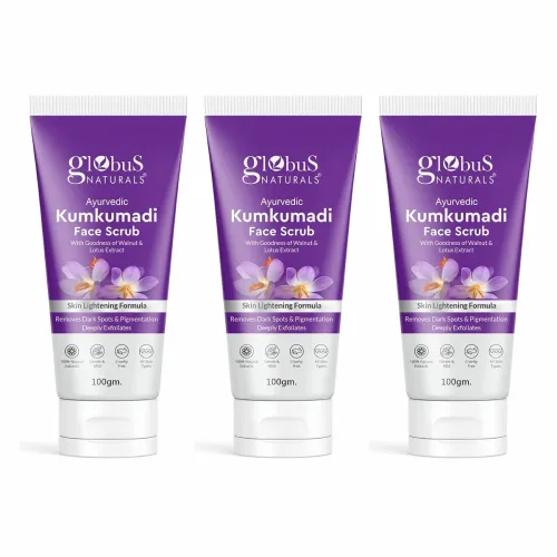 Image of Globus Naturals Ayurvedic Kumkumadi Skin Lightening Face Scrub, Po3