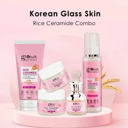 Globus Naturals Ceramide Glow Rice Radiance Combo For Korean Glass Skin Face Wash  (5 Items in the set)