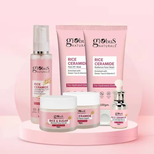 Image of Globus Naturals Ceramide Glow Rice Radiance Combo (set Of 6)
