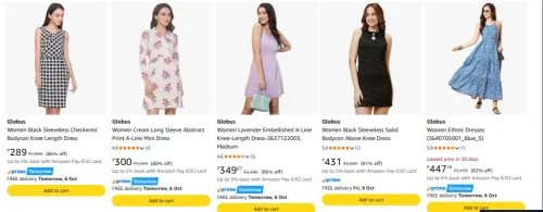 Image of Globus Women Dresses upto 86% Discount