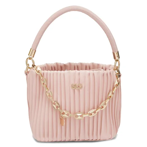 Image of Globus Women Dusty Pink Self Design Party Handheld Bag