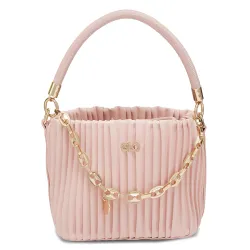 Globus Women Dusty Pink Self Design Party Handheld Bag