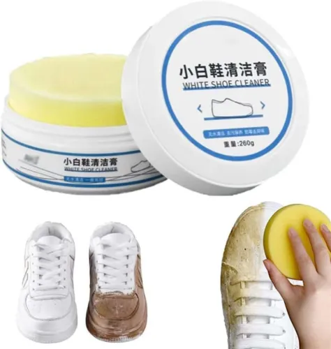 Image of Glock Shoe Cleaner Cream with Sponge Instant Shoe Whitener