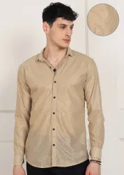 GLOREN Men Slim Fit Solid Spread Collar Casual Shirt Flat 80% Discount.