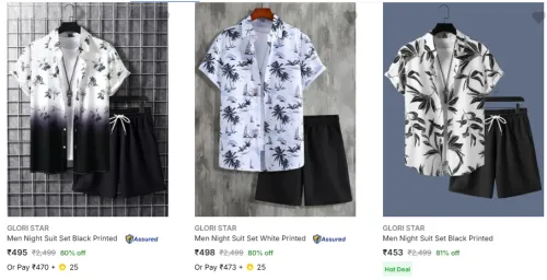 Image of GLORI STAR Night Suit Minimum 80% Discount