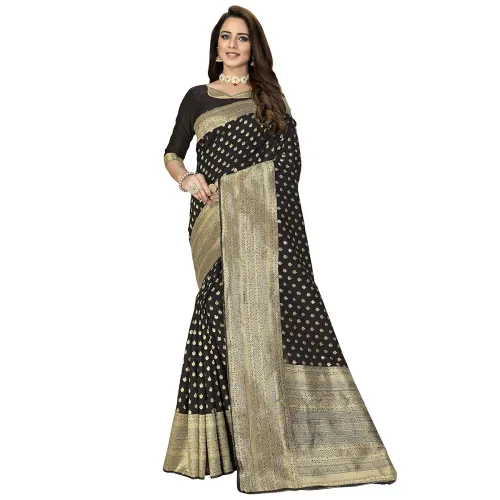 Image of Glory Sarees Women’s Banarasi Silk Saree With Blouse Piece (Glory_Silk101Parent)