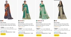 Glory Sarees Womens Sarees at minmum 90% Discount