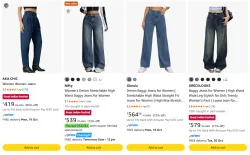 Glossia Denim Baggy Jeans for Women at minimum 71% Discount