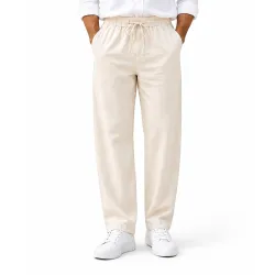 GLOSY Linen Pants for man || Relaxed Fit Casual Trousers for Men || Mens