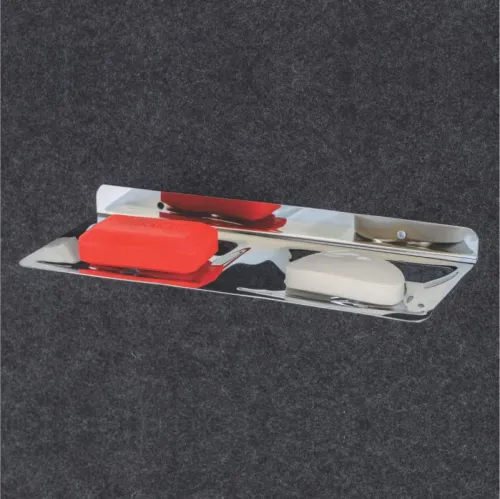 Image of GLOTON Wall Mount Stainless Steel Square Shape Double Soap Holder