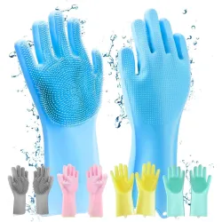Gloves Magic Silicone Dish Washing Gloves, Silicon Cleaning Gloves