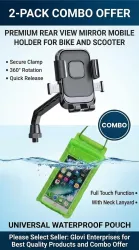 Glovi Universal rear view mirror mount with waterproof pouch