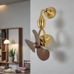 Glowave® Compact 3-Blade Ceiling Fan Gold Finish