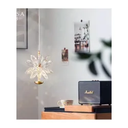 Glowave™ Modern Gold Luxury Crystal Flower LED Pendant