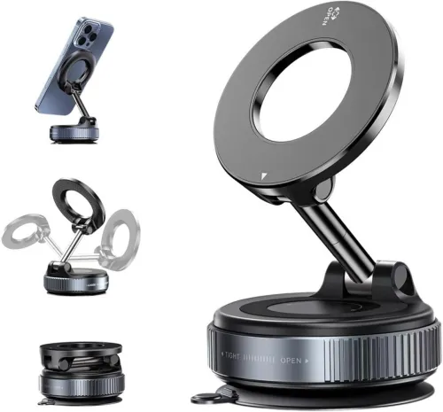 Image of GLOWMART 360° Rotation Vacuum Magnetic Phone Holder
