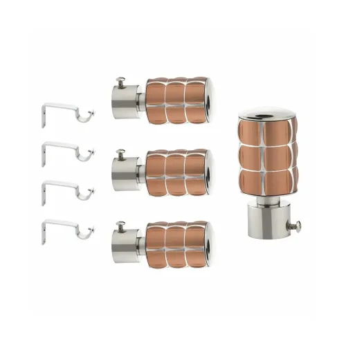 Image of GLOXY ENTERPRISE Stainless Steel Curtain Bracket Parda Holder with Support 1 Inch Rod Pocket