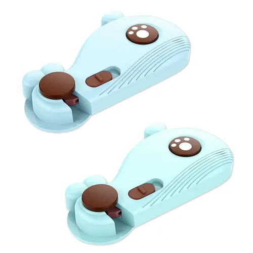 Image of GLUN® 2 Piece Whale Shape Baby Safety Drawer Lock with Strong Adhesive