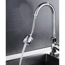GLUN® 360 Rotation Tap Shower with 2 Mode Metal Hose Kitchen Faucet Extender Spouts Shower