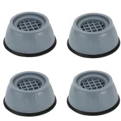 GLUN® Anti Vibration Pad with Suction Cup Feet, Fridge Washing Machine Support Feet Pads Leveling Feet Anti Walk Pads Shock Absorber Noise Cancelling Furniture Lifting Base Oval 4 PCS Set