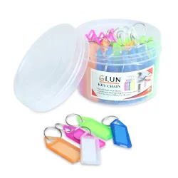 GLUN® Assorted 50-Pack Multicolor Keyring & Keychain Set