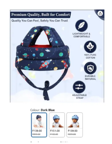 Image of GLUN® Baby Head Safety Helmet