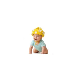 GLUN® Baby Head Safety Helmet, Pack of 1 Yellow Printed Colour, Lightweight & Breathable Safety Head Protector Helmet, Crawling, Soft Cushion Safety Headguard, 6-12 Months Cushion Bumper