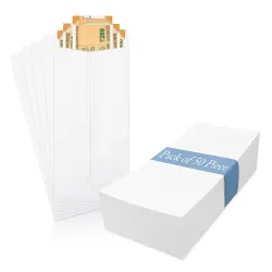 GLUN Cheque Envelopes 4.5x10 Inch (Pack of 50)