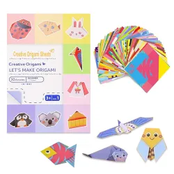 GLUN® Creative Origami Sheets, 30 Different Articles, Advance 4-5 Year Age Group